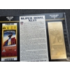 Image 1 : Authentic 2012 Super Bowl XLVI NFL Football Ticket & 24K Gold Plated Ticket - Mint Condition