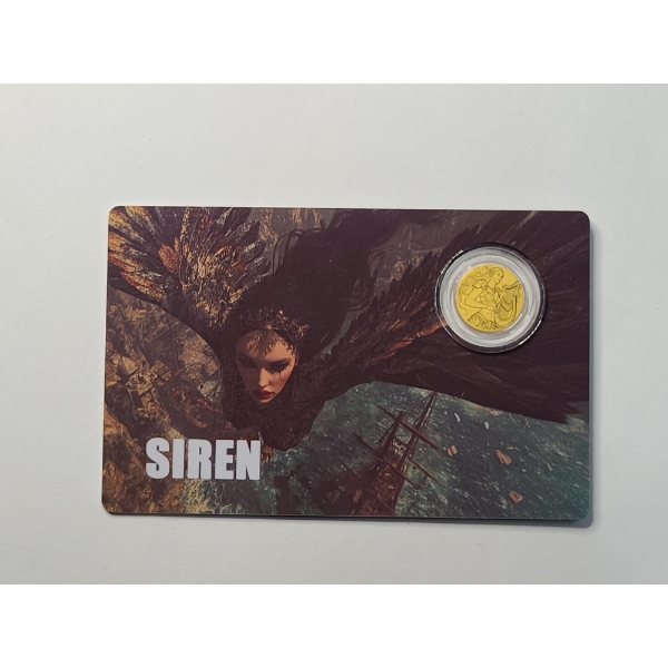 Republic of Liberia 2026 $12 SIREN 1/1000 Oz .9999 Gold Coin In Assay Card