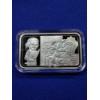 Image 1 : All-Chips Silver & Enamels 1oz .999 Fine Silver Proof Bar - Scrooge and Chucky "Watch your Back"