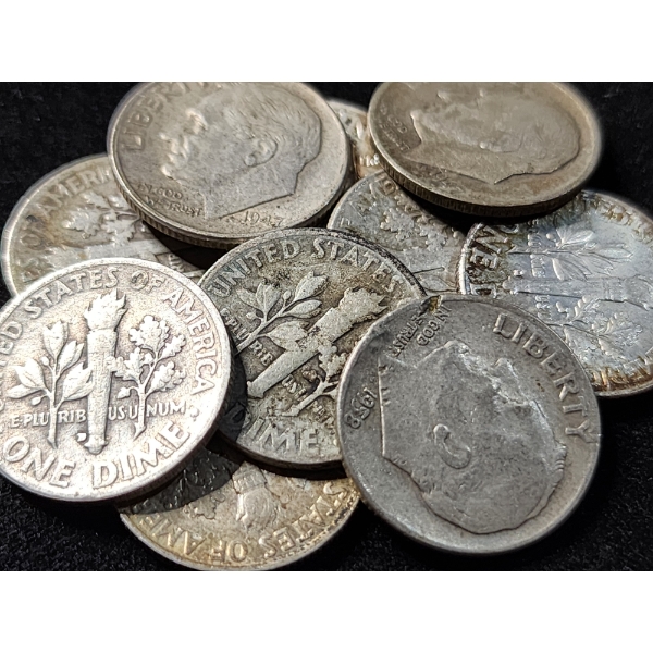 $1.00 Face Value in Assorted 90% Silver U.S. Dimes
