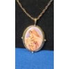 Image 2 : Sterling Silver Franklin Mint Hail Mary Pendant/Necklace W Diamonds, Sterling Ring & Turquoise Ring