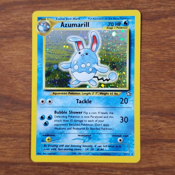 Azumarill 2/111 Neo Genesis Holo Rare Vintage Pokemon Trading Card