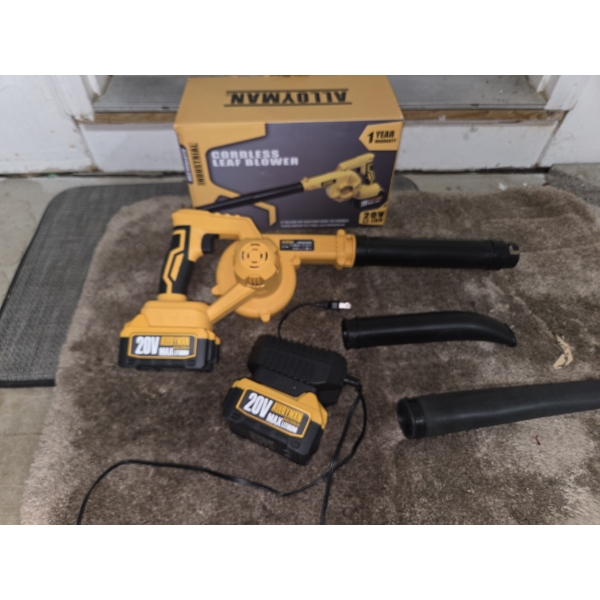 Cordless Compact Leaf Blower With Charger & Two Batteries! Like New With Box