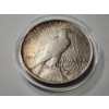 Image 3 : UNITED STATES 1924 SILVER PEACE DOLLAR WITH NICE RIM TONING ~ Minted at the Philadelphia Mint!