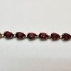 Image 4 : Stunning 14K Yellow Gold Tennis Bracelet w/ Red Gemstones - 8" - Total Weight: 7.4g