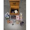 Image 1 : Wooden Keepsake Box With Trinkets, Vintage Games & More