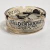 Image 1 : Vintage Golden Nugget Gambling Hall Las Vegas Glass Ashtray Full Of Buffalo Nickels FV: $3.00