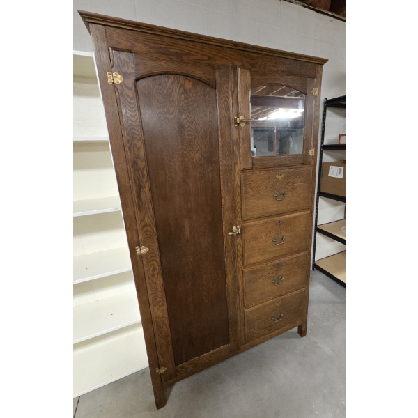 *Pick Up At Mantua Home-No Shipping Available* Excellent Condition Gorgeous Solid Wood 73''Hx22''Dx4