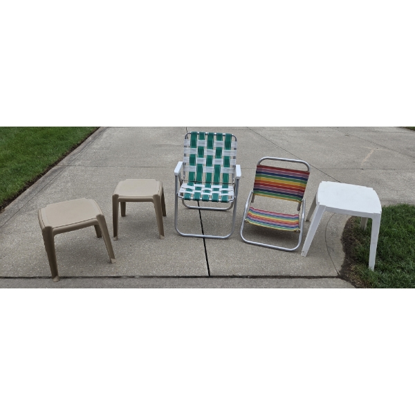 *Pick Up At Mantua Home-No Shipping Available* Outdoor Essentials Including 2 Folding Lawn Chairs & 
