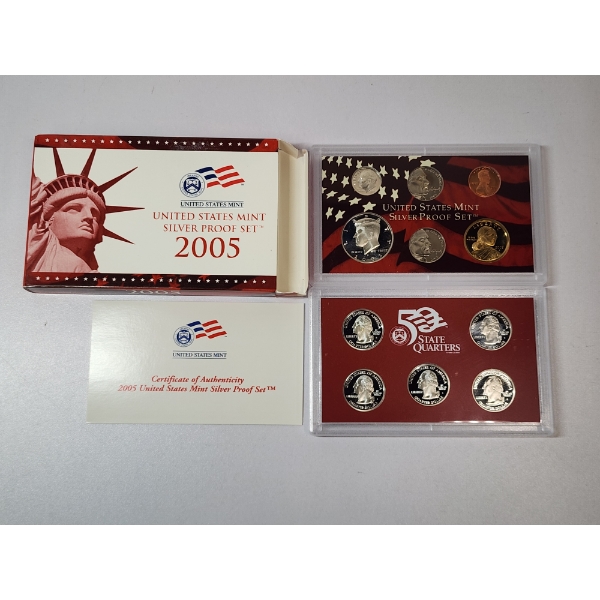 2001 United States Mint Silver Proof Set: 90% Silver Quarters, Half Dollar, & Dime