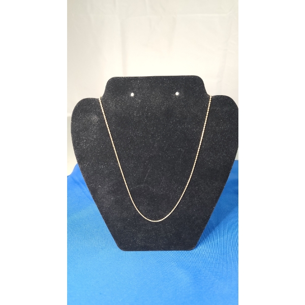 14K Gold Rope 18" Necklace - Weight: 2.8g