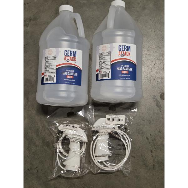 New! Two Gallons Liquid Hand Sanitizer With Sprayers