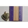 Image 7 : 14K Yellow Gold Two-Tone Heart-Shaped Textured Locket Pendant - Weight: 2.2g