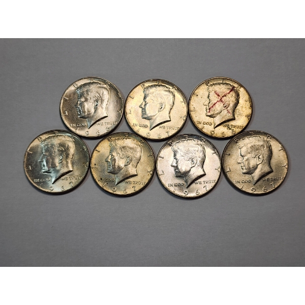 $3.50 Face Value of Assorted Years 40% Silver Kennedy Half Dollars