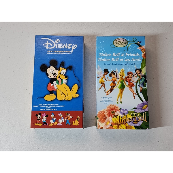 2 Disney Cricut Cartridges: Disney Mickey and Friends and Disney Tinker Bell & Friends