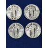 Image 1 : x4 Assorted Years United States Standing Liberty 90% Silver Quarters FV: $1.00