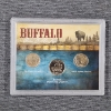 Image 2 : United States Buffalo Coin Collection Display Ft. Three Coins ~ OG Buffalo Nickel, 2005 Bison +