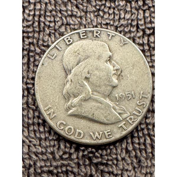 1951 United States Franklin Silver Half Dollar - Great Condition