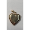 Image 5 : 14K Yellow Gold Heart Locket Pendant With Etched Floral Motif - Weight: 1.4g