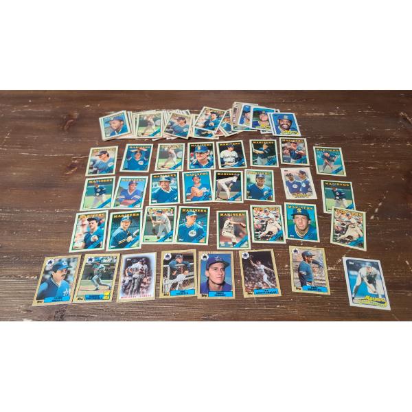 Near Mint 1980's Seattle Mariners Topps Tiffany Baseball Trading Cards - All in Card Sleeves