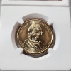 Image 2 : NGC MS66 Mint Error Missing Edge Lettering 2009 Harrison Presidential Dollar 
