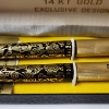 Image 7 : Incredible Arpege Chanel No. 5 Perfumed 14KT Gold Exclusive Filigree Design Pen in Original Case