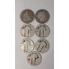 Image 1 : Assorted 90% Silver U.S Quarters - Seated Liberty, Barber & Standing Liberty - Face Value: $1.75