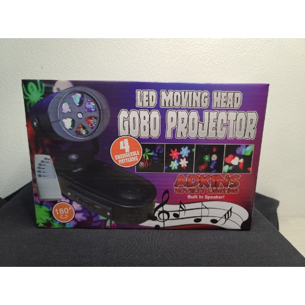 LED Moving Head GOBO Projector W/ Built In Speaker & Remote - NEW IN THE BOX!