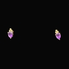 Image 2 : 14k Gold Amethyst & Diamond Necklace & Earring Set - Necklace 13.5" Long - 11.1g TW - Mint Cond.