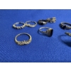 Image 2 : Sterling Silver Rings - 10 total - Total Weight 29.3 Grams - Various Sizes 