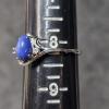 Image 3 : 14k White Gold Ring with Blue Lindy Star Stone 2.3g