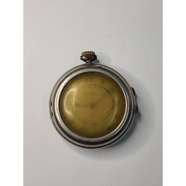 Vintage Zentra Mechanical .800 Silver Pocket Watch With Erreff Pocketwatch Case - Ticks