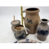 Image 10 : Assortment of Vintage Rowe Pottery Works Inc. Pieces Including: Plates, Vase, Honey Pot, & More!
