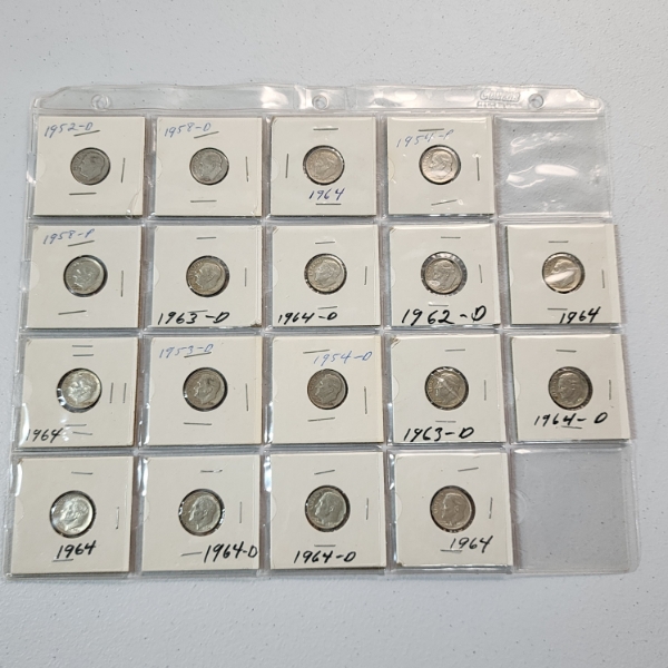 $1.80 Face Value of Assorted Years 90% Silver Roosevelt Dimes