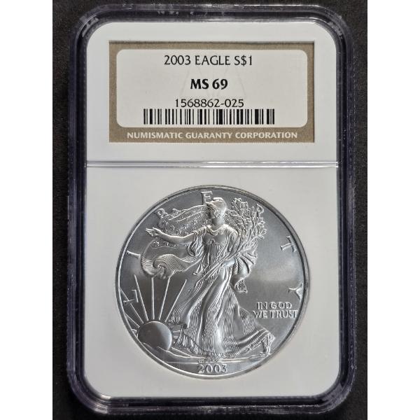 NGC MS69 2003 American Silver Eagle
