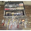 Image 1 : Assorted Hand Tools and Vintage Metal Tool Box