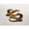 Image 2 : Gorgeous Pair of 14K Gold Hoop Earrings With Stud Detailing TW: 3.9g