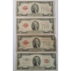 Image 1 : (4) Assorted $2 Red Seal Bank Notes - 1928 G, 1928 D, 1953 A - Face Value: $8.00