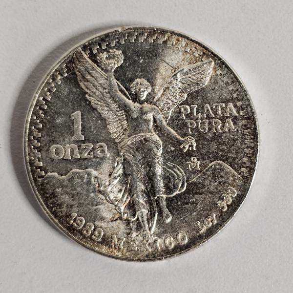 BEAUTIFUL!!! 1989 Mexican Silver Libertad 1oz .999 Fine Silver Coin