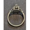Image 2 : Size 4.5 Unique Silver Tone Ring 