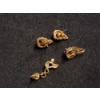 Image 5 : 10K Jewely: Loose Leaf Earring, Matching Set Earrings & Pendant w/ Purple Stones & Diamonds TW: 2.9g