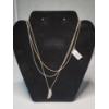 Image 1 : Three Sterling Silver Necklaces Including Gold-Tone, and Feather Pendant - TW: 6.6g