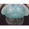 Image 4 : Excellent Condition 13''x9.5'' Vintage Exquisite Indiana Glass Co. Ice Blue Satin Matte Diamond Poin