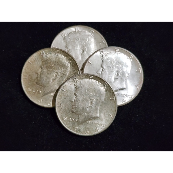 $2.00 Face Value in 90% Silver 1964 Kennedy Half Dollars