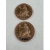 Image 1 : 2 - Seated Liberty 1 oz .999 Fine Copper Round Coins - Brilliant Uncirculated - Limited Edition