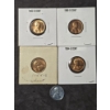 Image 1 : (4) Wheat Pennies (1955S, 1955S, 1956D, 1954S) & (1) 1943 Steel Penny - $0.05 FV