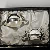 Image 2 : Royal Windsor Collection 3-Piece Silver-Plated Tea Set in Velvet Presentation Box (1.2 lbs)