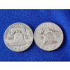 Image 2 : 2 - 90% Silver Franklin Half Dollars FV: $1.00