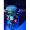 Image 10 : Vintage Mason Jar of Shooter Marbles Including Uranium