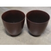 Image 1 : Two Brand New 15'' Round Plastic Planter Deck/Porch Pots 